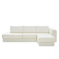 L-Shaped Modular Sofa With Double Layer Cushion