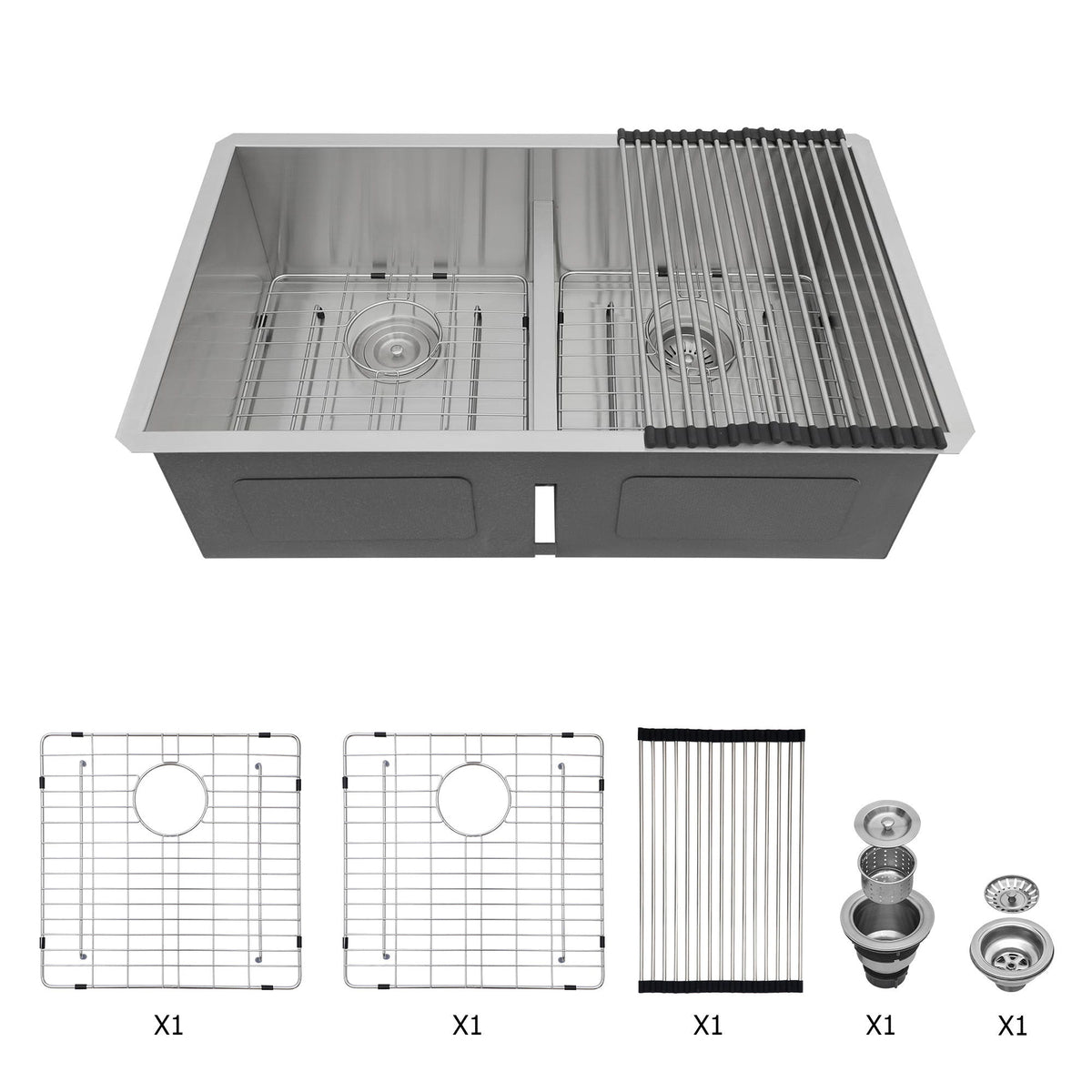 Modern Double Bowl Undermount Sink Design With 10" Deep Basins