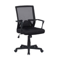 Ergonomic Height Adjustable Office Chair With Armrest - Black