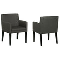 Yorkshire - Upholstered Dining Arm Chair With Cushioned Arms (Set of 2) - Gray