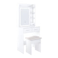 Small Makeup Vanity Desk With Adjustable LED Lights