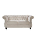 Chesterfield Button Tufted Loveseat With Rolled Arms