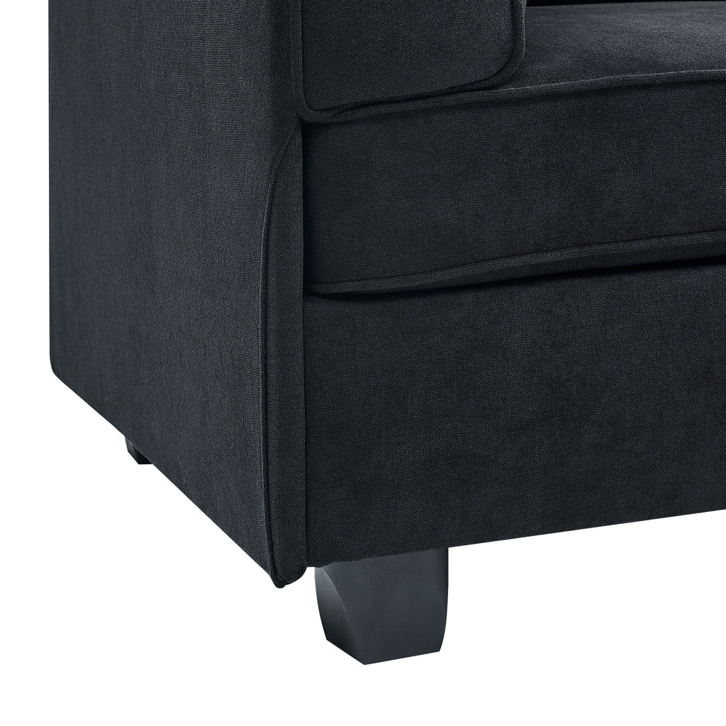 Upholstered Modular Sectional With Removable Cushions