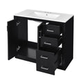 Bathroom Vanity With Sink Combo, Storage Cabinet, Freestanding Set With 3 Drawers & Soft Closing Doors