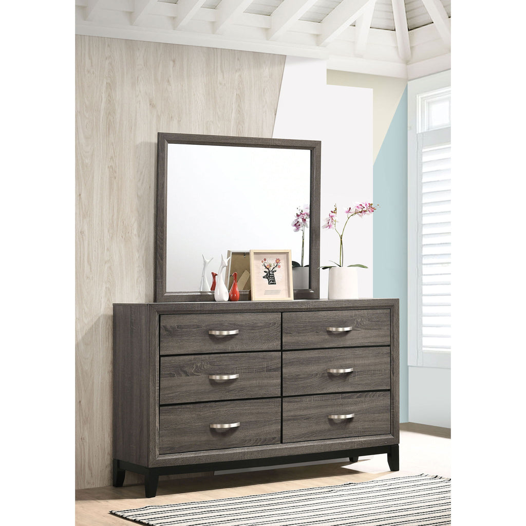 Cabrillo - 6 Drawer Dresser With Mirror - Gray