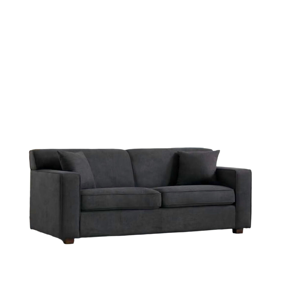 Loveseat Sleeper Sofa With Full Size Pull Out Bed, 2 Seater Convertible Couch For Small Apartments - Gray