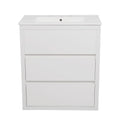 Double Sinks Bathroom Vanity Set With 2 Ceramic Basins