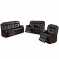 Living Room Set With Pillow Armrest And Tufted Backrest