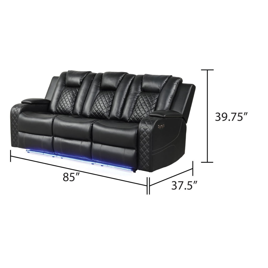 Benz - Power Recliner Set With LED Lighting And USB Charging