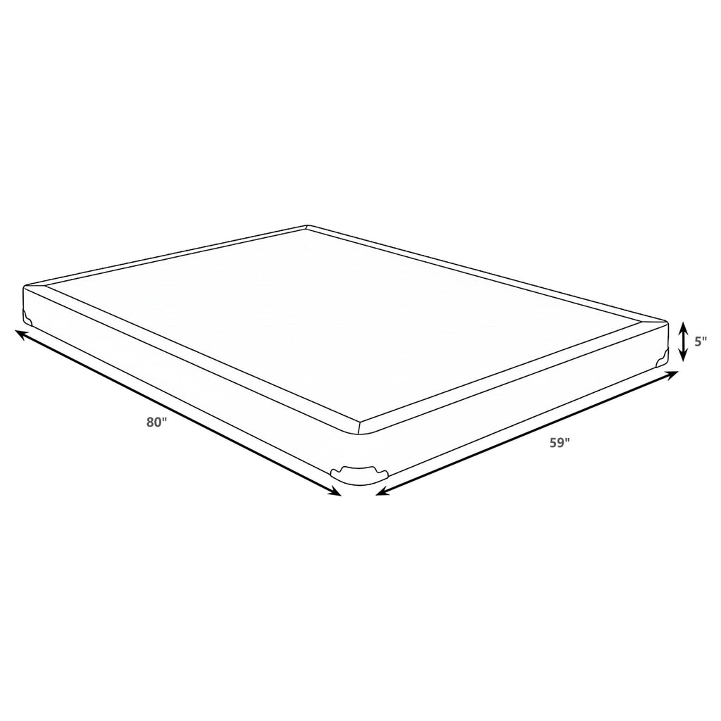 Low Profile Box Spring Foundation With Padded Slats And Breathable Design