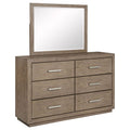 Gibbons - 6 Drawer Dresser And Mirror Set - Brown