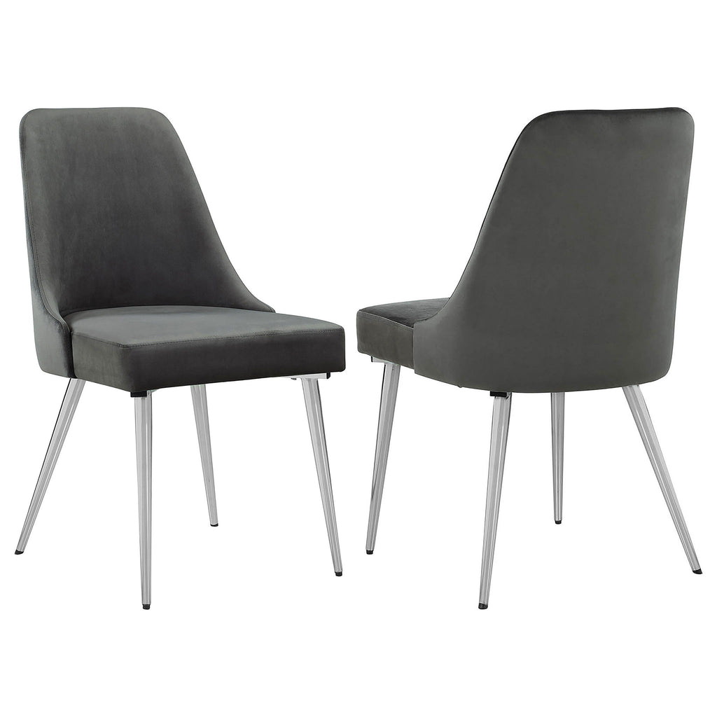 Side Chairs Upholstered With Tapered Legs (Set of 2)