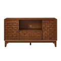 TV Stand With 3D Wood Texture - Brown