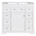 Modern Bathroom Vanity With Sink Combo, 6 Drawers And 1 Cabinet