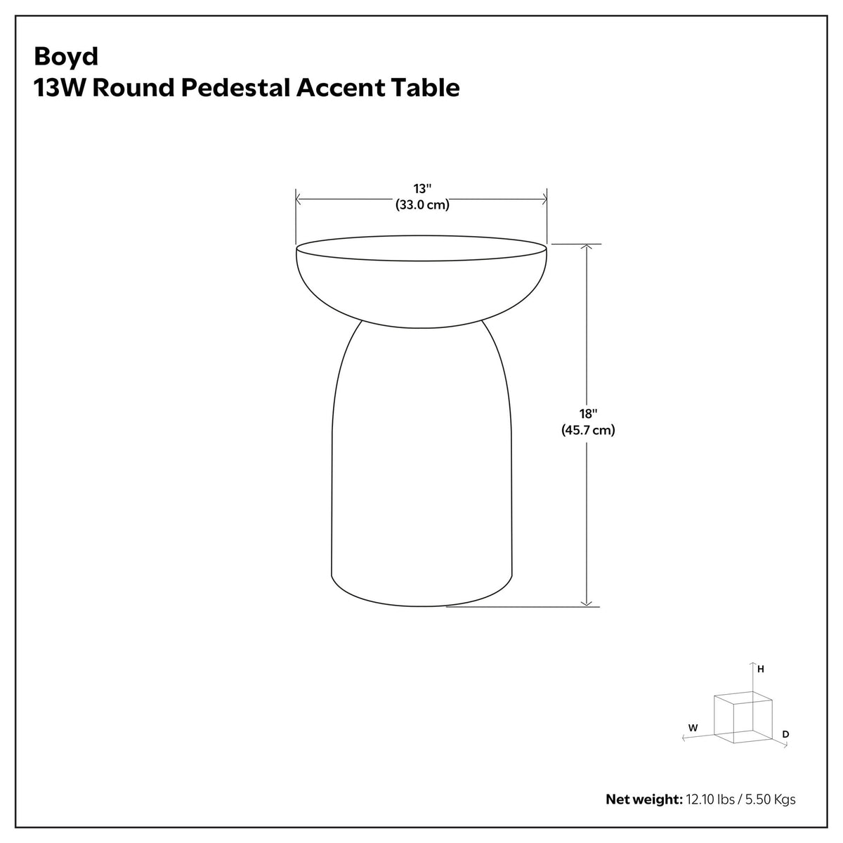 Boyd - Stripe Accent Table - Black