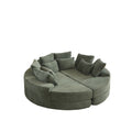 Round Oversized Sofa Bed With 5 Throw Pillows