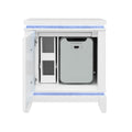 Adalid - Nightstand With Cooler, USB And Speaker - White