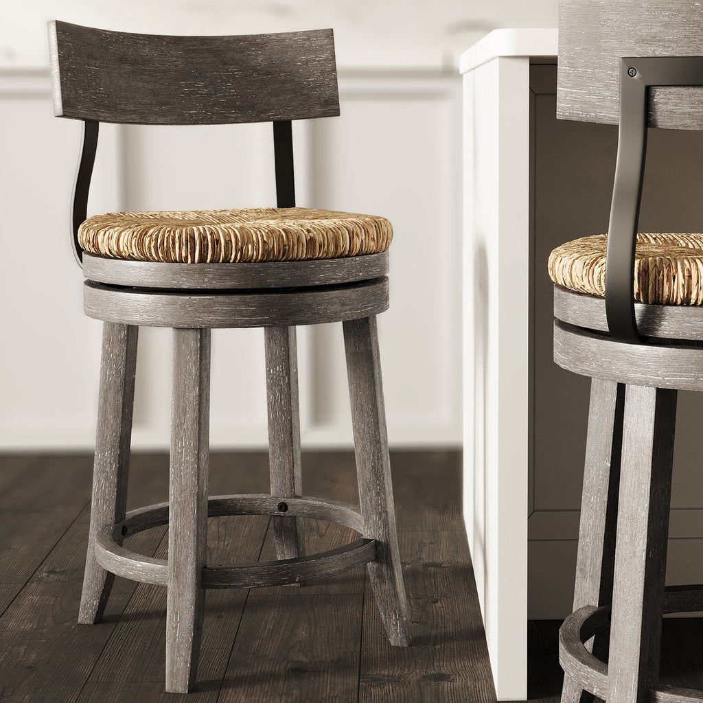 Stool With Natural Seagrass Seat