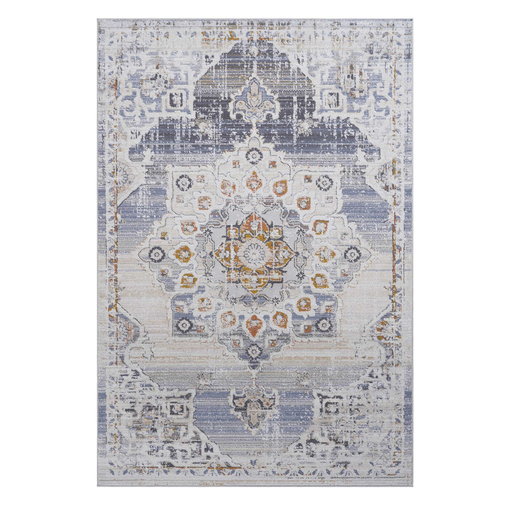 Payas - 6' X 9' Medallion Area Rug - Cream / Gold
