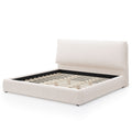 Upholstered Platform Bed Frame With Oversized Plush Pillow Headboard