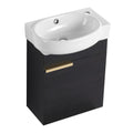Soft Close Doors Bathroom Vanity With Sink, Compact Wall Mounted Design Basin