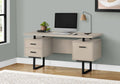 Computer Desk For Home Office, Laptop, Left, Right Set Up, Storage Drawers, Contemporary & Modern - Taupe