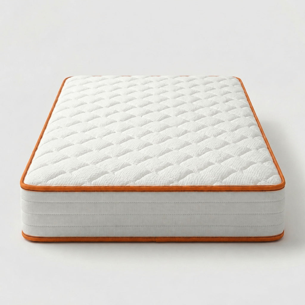 6" Medium Feel Comfort Foam Mattress With Textured Quilted Cover - White - Twin