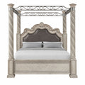 Panel Canopy King Bed - Gray