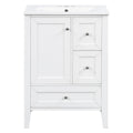 Modern Bathroom Vanity With Sink, Freestanding Cabinet With Drawers And Shelves