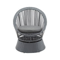 Modern Swivel Wicker Lounge Chair With Round Design