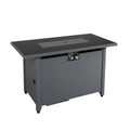 Rectangular Fire Pit With Frame Elegant Design