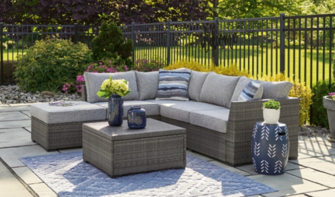 Petal road outdoor sectional with table ￼