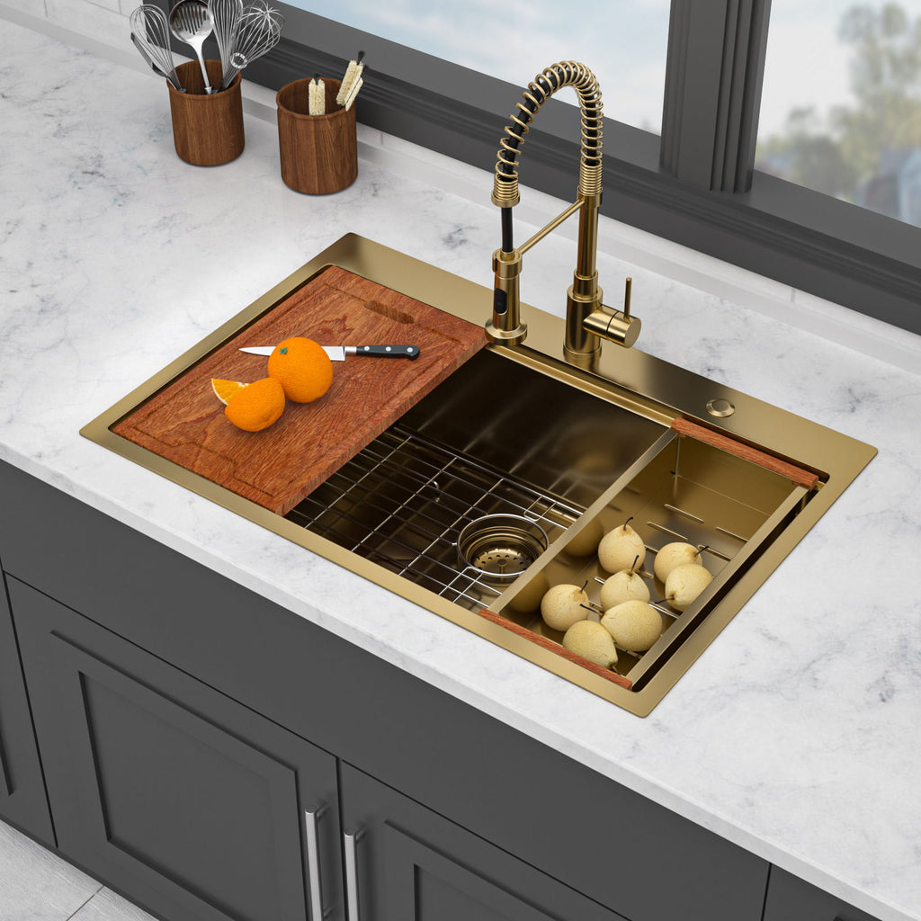 Drop In Kitchen Sink Stainless Steel 16 Gauge