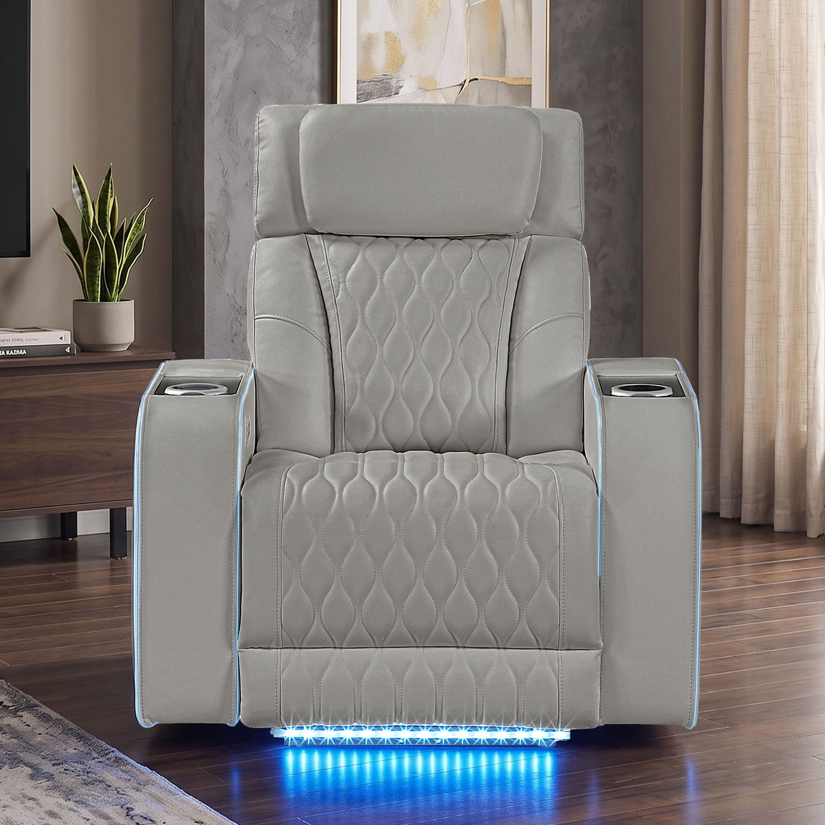 Electra - Power Recliner With Power Headrest, Massage, LED Lighting And USB Control