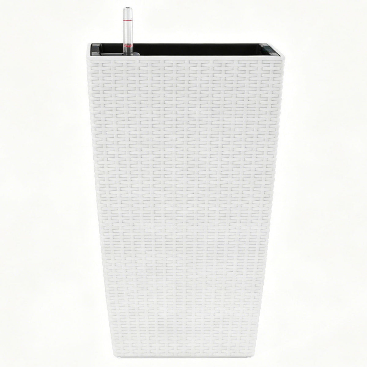 Square Large Planter With Automatic Watering System For Home And Garden (Set of 2) - White