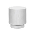 Round Accent Table, Indoor Outdoor - White