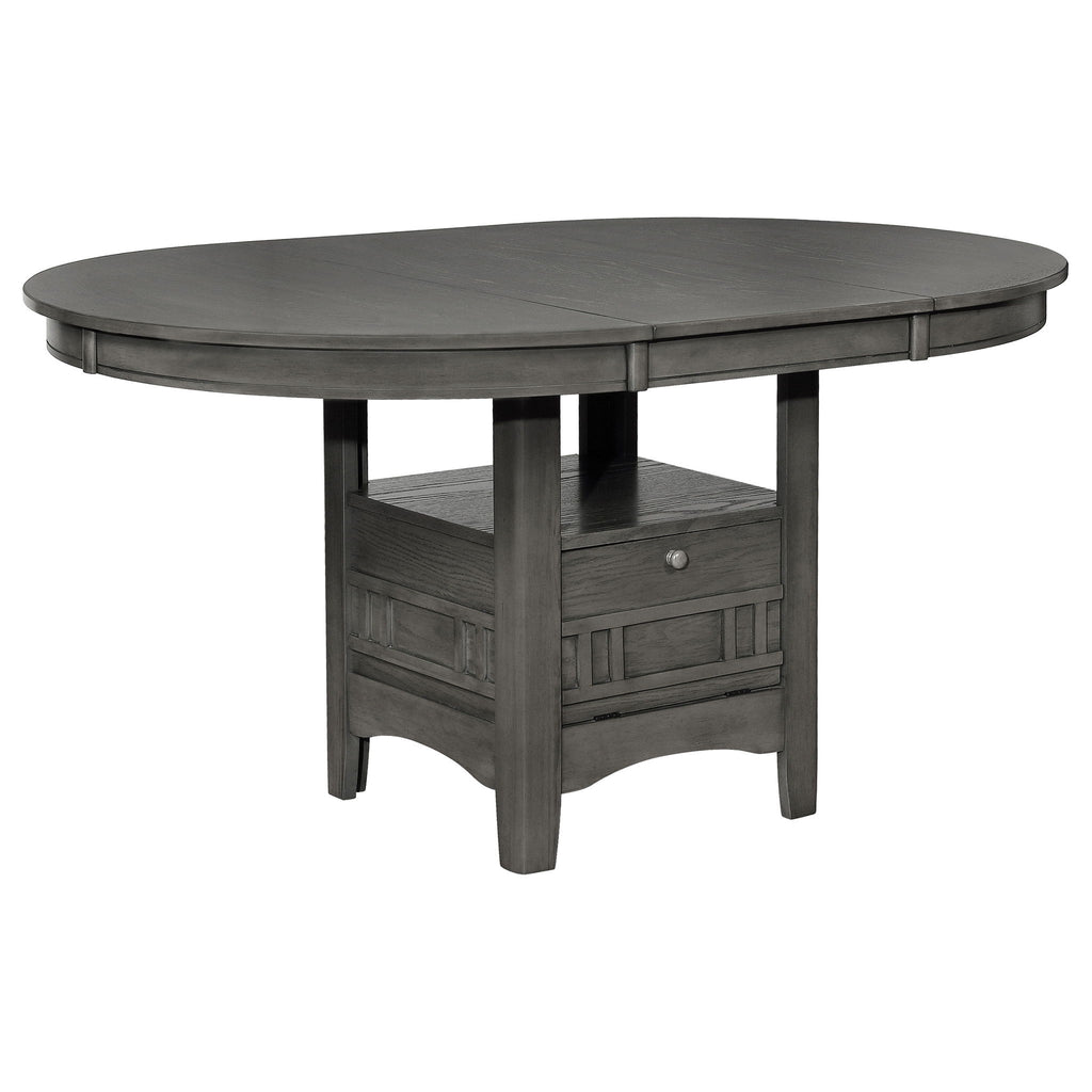 Ingall - 5 Piece Set With Storage Table And Upholstered Chairs - Medium Gray