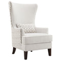 Lindstrom - Wingback Accent With Contoured Back - Ivory White