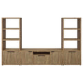 Noriega - 3 Piece TV Entertainment Center, Open & Concealed Storage - Wood