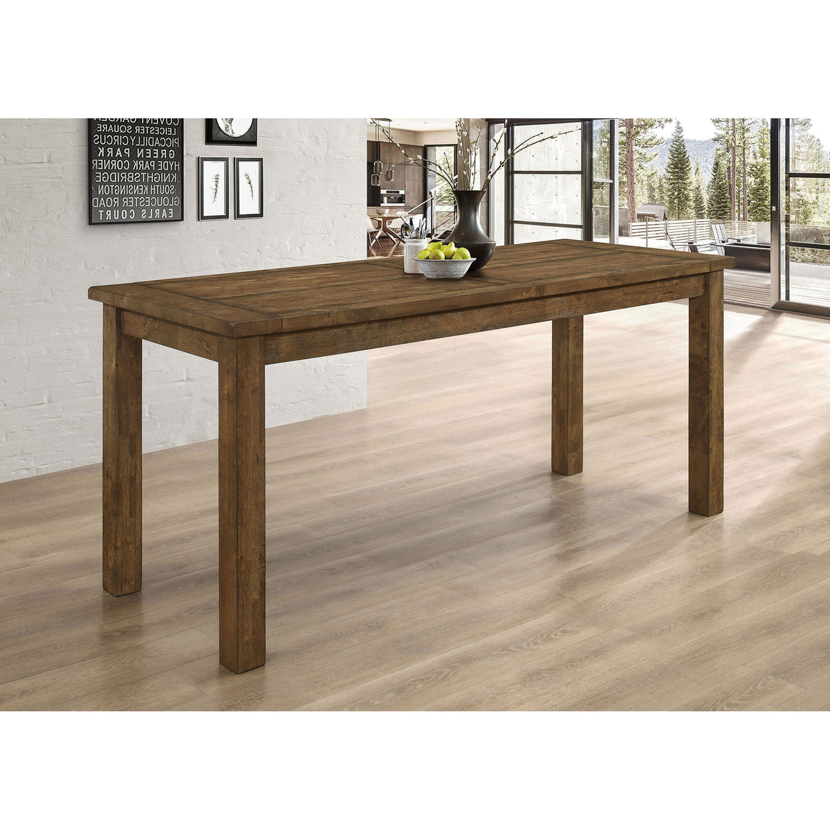 Amarillo - Rectangular Counter Height Dining Table - Rustic Brown