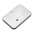 Undermount Bathroom Sink, Vessel Basin For Vanity Countertop - Black White
