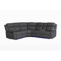 Blanche - Sectional Sofa With LED Lighting And Integrated Speaker - Gray