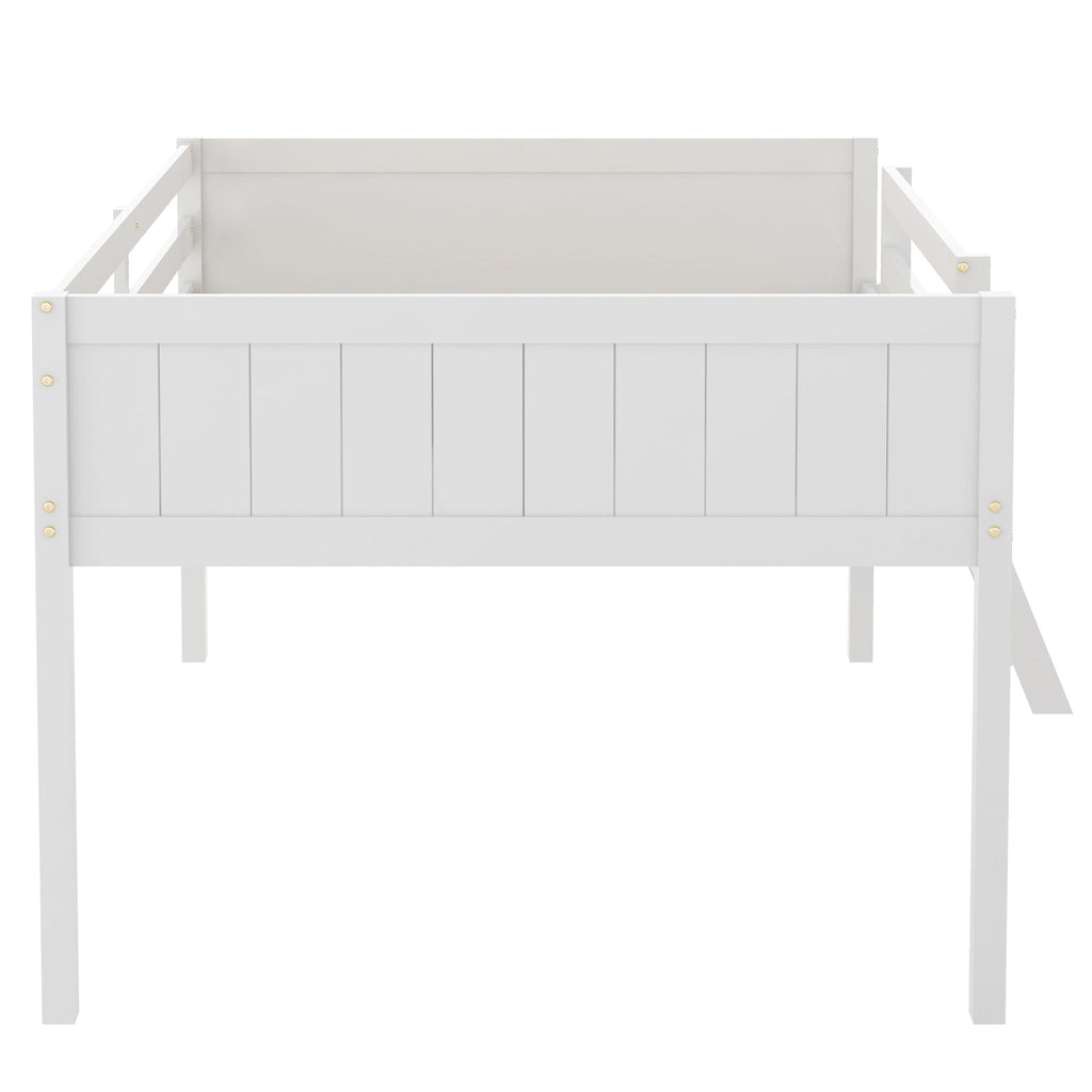 Low Loft Bed With Adjustable Ladder