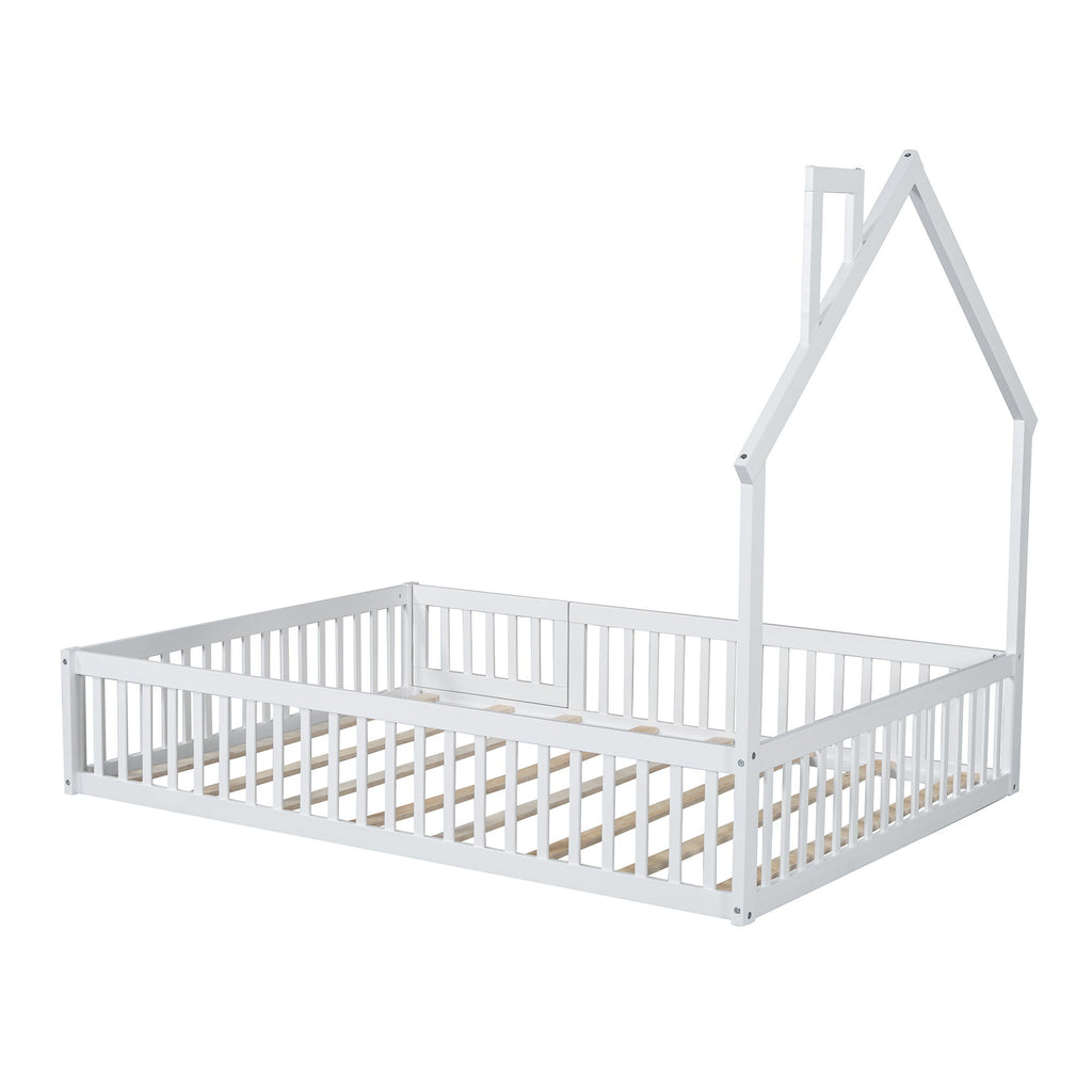 House Platform Bed With Guardrail