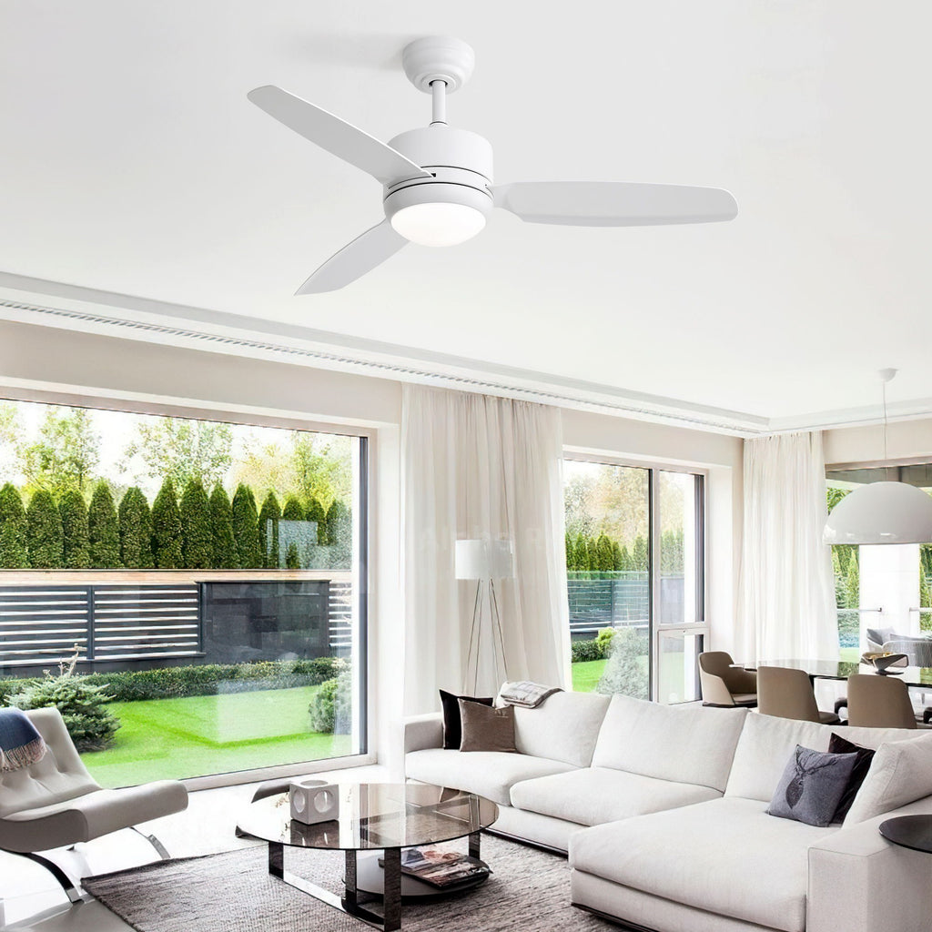 46" New Design Ceiling Fan With Lights 3 ABS Blades 6-Speed Dc Motor