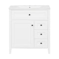 Bathroom Vanity With Sink, 3 Drawers And Adjustable Shelf