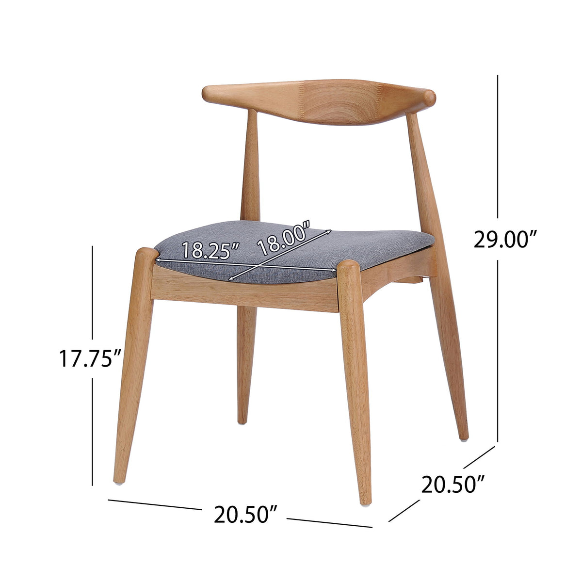 Elegant Dining Chairs With Ergonomic Backrest & Comfort Cushions (Set of 2)