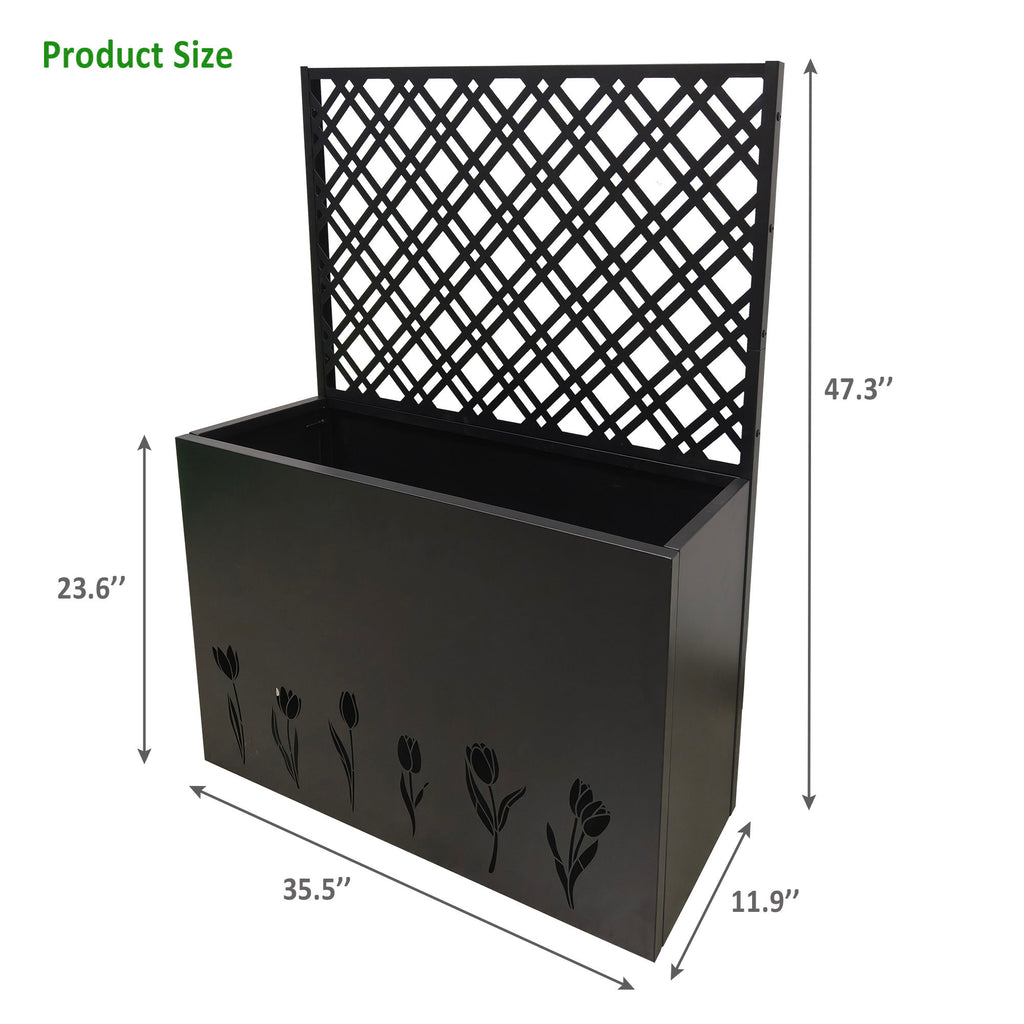 Tall Planter Raised Garden Bed With Trellis