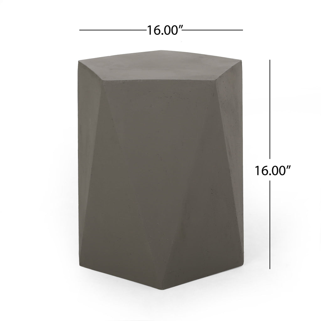 Side Table With Geometric Design