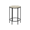 Round Accent Table For Living Room - Black